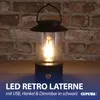 LED Solar Laterne Retro Henkel 12x20cm Kunststoff schwarz Produktbild-Vorschau 3