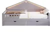 Detská posteľ Merax House Bed 90 x 200 cm s LED osvetlením Náhľad obrázku produktu 4