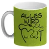 Alles wir KUHt Glitzer-Kaffeebecher in grün zum Thema Produktbild-Vorschau 2