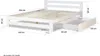 Homestyle4u Doppelbett Holzbett 140x200 Weiß Kiefer Bett Produktbild-Vorschau 7