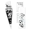 itenga DEKO-SET für SCHULTÜTE FUSSBALL schwarz weiss Produktbild-Vorschau 1