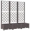vidaXL Tuinplantpot met trellis, bruin, 120 x 40 x 121,5 Productafbeelding-voorbeeld 1