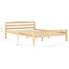 A diagram of a wooden bed frame with dimensions indicated. Produktbild-Vorschau