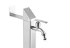Wasserzapfsäule Garten eckig mit Schlauchhalter Edelstahl Produktbild-Vorschau 2