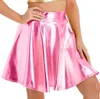 Damen Rock Gr. XL Kurze Minirock Shiny Metallic Skater Rock Produktbild-Vorschau 2