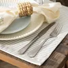 IB Laursen Tischset Staubig Blau mit weißen Streifen 45x35 Produktbild-Vorschau 2