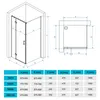 Duschkabine 70 x 70 cm, Schwingtür, Chrom, ESG-Glas 6 mm + Produktbild-Vorschau 4