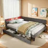 Lit rembourré ProximaX 140 x 200 cm avec éclairage LED et Voir les images du produit 1