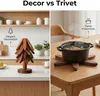 4 Stück Topfuntersetzer Holz Baum Design Faltbare Produktbild-Vorschau 3