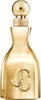 A studio shot of a gold perfume bottle. Voir les images du produit