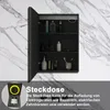 AICA LED Spiegelschrank 60x70cm Hochglanz Schwarz Produktbild-Vorschau 3