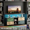 Mobile TV INONEFT con 4 cassetti in tessuto e illuminazione Anteprima dell’immagine prodotto 3