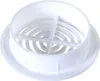 A white plastic ventilation grille with a circular flange and a cross-shaped support structure inside the circular opening. Podgląd zdjęcia produktu