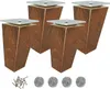 Bukové nohy 10 cm – lichoběžník, mořidlo ořech, s montážní Náhled obrázku produktu 1