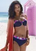 LASCANA Bügel-Bandeau-Bikini-Top Exotic navy-pink bedruckt Produktbild-Vorschau 2
