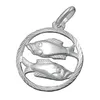 Anhänger 15mm Sternzeichen Fische Silber 925 silber 15mm Produktbild-Vorschau 1