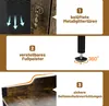 A marketing image showing three different features of a bar cabinet. Náhľad obrázku produktu