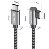 deleyCON 2m 100W USB C Ladekabel Winkel 90 Grad - C auf C - Produktbild-Vorschau 2