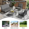 Merax Gartenmöbel-Set für 4 Personen, 5-tlg. Sitzgruppe mit Produktbild-Vorschau 3