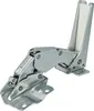 A metal hinge with a white plastic insert, shown against a white background. Produktbild-Vorschau