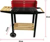 BBQ Collection Holzkohlegrill mit Rädern - Verstellbarer Produktbild-Vorschau 2