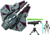 A Star Wars toy set featuring a spaceship and an Obi-Wan Kenobi action figure with accessories. Produktbild-Vorschau