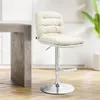 Barhocker Damar Stoff chrom creme Produktbild-Vorschau 1