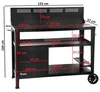 BBQ-Toro Grillwagen 125 x 57 x 104 cm, Schwarz, Grilltisch Produktbild-Vorschau 7