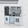 A diagram showing the dimensions of a children's play kitchen. Produktbild-Vorschau