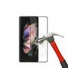 A hammer is shown striking a screen protector on a folded smartphone. Produktbild-Vorschau