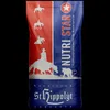 A product bag for horse feed, featuring illustrations of horses and riders. Produktbild-Vorschau