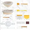 BEWOS 9-teiliges Gärkörbchen für Brot, 25 Cm Gärkorb Oval Produktbild-Vorschau 2