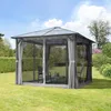 Pawilon ogrodowy 3x3 m Hardtop dach z poliwęglanu ok. 6 mm Podgląd zdjęcia produktu 5