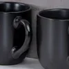 4er Set Steingut Tassen 300ml Schwarz Kaffeetasse Produktbild-Vorschau 3