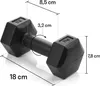 Meteor Hantelset 2x1 kg - Sechseckig Vinylbeschichtet für Produktbild-Vorschau 5