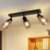 ZMH Spot de plafond 3 flammes E14 Plafonnier Vintage Noir Voir les images du produit 1