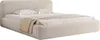 FEDVE Polsterbett Herat aus Bouclé-Stoff 200x200 cm, Beige Produktbild-Vorschau 6