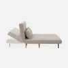 sweeek - 2-Sitzer-Sofa mit Stoffbezug, Holzfüße - Beige Produktbild-Vorschau 4