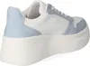 A side view of a white and light blue platform sneaker. Produktbild-Vorschau