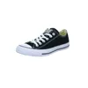 A black Converse All Star sneaker with white laces and a white sole, shown from a side-angle on a white background. Voir les images du produit