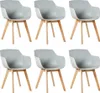 HJ_WeDoo 6er Set Sessel Skandinavisch Wohnzimmerstuhl Produktbild-Vorschau 1