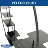 A close-up view of a black metal plant stand with multiple shelves, arranged in a curved, tiered design. Anteprima dell’immagine prodotto