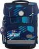 A blue school backpack with a football theme. Anteprima dell’immagine prodotto