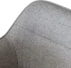 A close-up view of the textured gray fabric of a chair, showing stitching details. Voir les images du produit