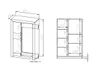 Glasvitrine KAELA – hell Sonoma / Sonoma Trüffel Produktbild-Vorschau 5
