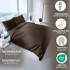 Bettwäsche 200x220cm Baumwolle Satin Damast Set Gestreift Produktbild-Vorschau 3