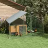 PawHut kurník s výběhem 3 x 1,7 x 1,9 m se zámkem, střecha Náhled obrázku produktu 9