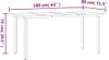 A line drawing of a table with dimensions indicated. Produktbild-Vorschau