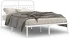 vidaXL Bettgestell mit Kopfteil Metall Weiß 135x190 cm Produktbild-Vorschau 1