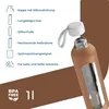 Bouteille en verre Wessper avec housse en silicone – 1 L – Voir les images du produit 2